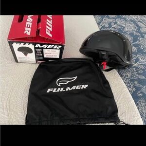NIB Black Fulmer motorcycle half helmet - Retail $84